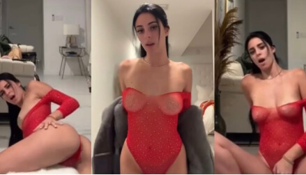 Camilla Araujo Red Bodysuit Video Leaked Borntobefuck